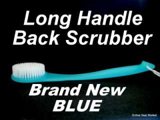 Back Scrubber Scrub BRUSH Long Handle Bath Shower BLUE  