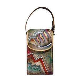  Anuschka HAND PAINTED Leather Cell Phone Case 1037AC Cell 