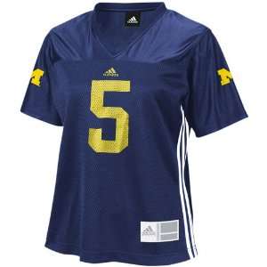   Wolverines Womens #5 Fashion Replica Football Jersey   Navy Blue
