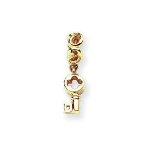   Key Charm in 14K Gold for Pandora and most 3mm Bracelets Jewelry