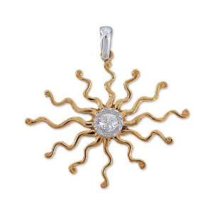  Gold plated pendant, Astral King Sun Jewelry