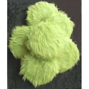  Shaggy Lime Green Throw Pillow
