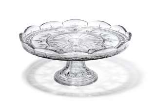 NEW FULL LEAD CRYSTAL CAKE STAND PLATE PLATTER  