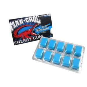 Mad Croc Energy Gum   Peppermint, 10 piece, 8 count  
