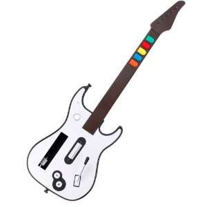  White Wireless Guitar Controller (Stand Alone) Plays Most Wii Guitar 