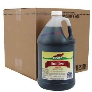 Foxs Root Beer Snow Cone Syrup 4   1 Gallon Containers / CS  
