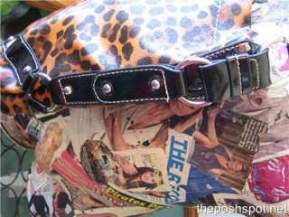 Leopard Animal Print Black Trim Silver Cowgirl Handbag  