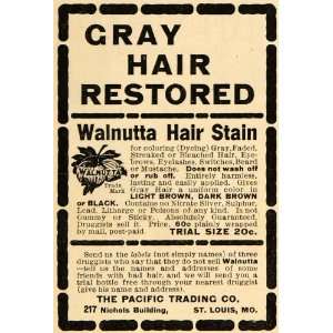   Co Walnutta Hair Stain Hair Dye   Original Print Ad