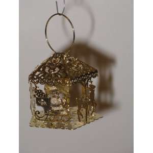  Hallmark Lighted Ornament Brass Carousel   1984 QLX7071 