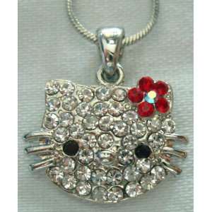  Necklace & Charm Rhinestone Hello Kitty 