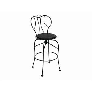   Steel Metal Side Swivel Patio Dining Chair Hickory