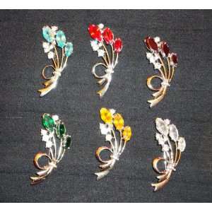  with Assorted Colors Stones Hijab Pins (6 pack) 