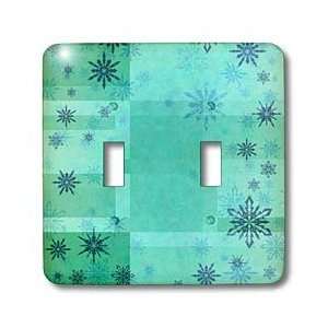   Christmas Snowflakes  Holiday Art   Light Switch Covers   double