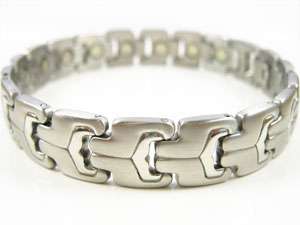 Men Stainless Steel Magnetic Bracelet ( Silver Tone)  