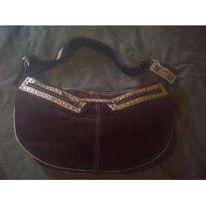 Tickle Brown Leather Sling Purse 