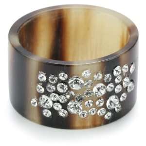   ZEFFIRA Spray Venato Natural Horn Ring Cloud Design size 8 Jewelry