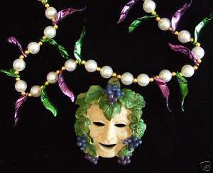 GOD of WINE Grape Mardi Gras Bead New Orleans Wine  