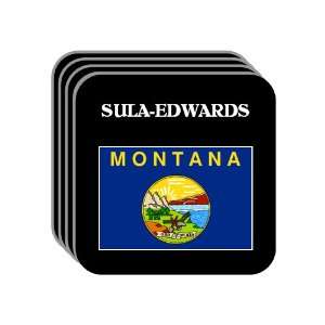  US State Flag   SULA EDWARDS, Montana (MT) Set of 4 Mini 