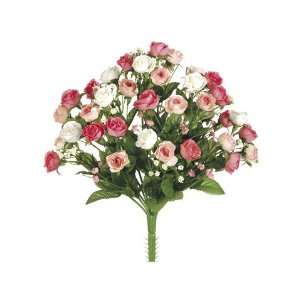  Faux 12 Sweetheart Rose Bush x14 Pink Cream (Pack of 24 