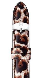 MICHELE 16MM WHITE CHEETAH PATENT LEATHER WATCH STRAP MS16AA350504 NEW 