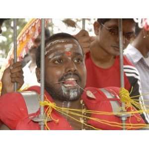  Pilgrim in Trance, During Hindu Thaipusam Festival 