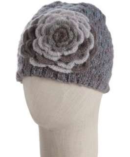 Grace Hats grey knit Peony Watch rosette detail hat   up to 