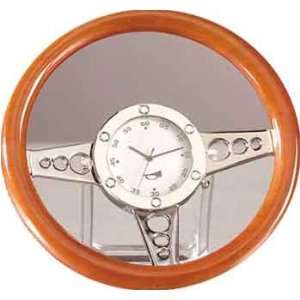  Wood Racer Steering Wheel Clock