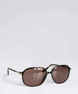 Tom Ford transparent brown Sophien modified aviator sunglasses