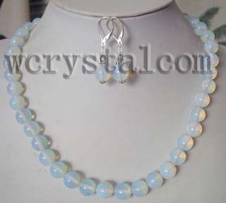 round moonstone beads 10mm earrings necklace sets  