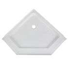Aqua Glass 41 3/4L x 41 3/4W High Gloss White Shower Floor Tub