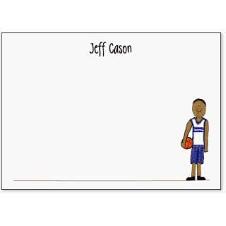  African American Basketball Boy Flat Card 
