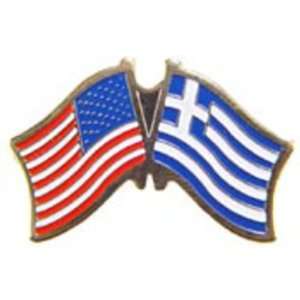  American & Greece Flags Pin 1 Arts, Crafts & Sewing