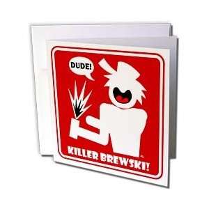   BREWSKI red sign 1   Greeting Cards 12 Greeting Cards with envelopes