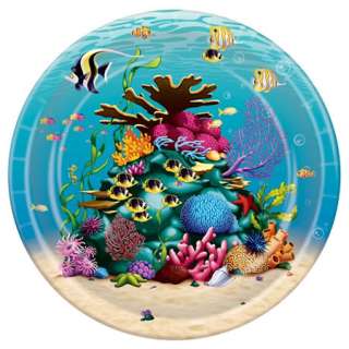 Pack Of 8 Paper Plates Under The Sea Luau Theme Party  