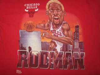  Shirt jersey Chicago Bulls 90s NBA Caricature XXL Pistons Rare  