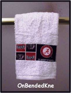 UNIVERSITY OF ALABAMA CRIMSON TIDE Hand Towel NCAA Hand Crafted 