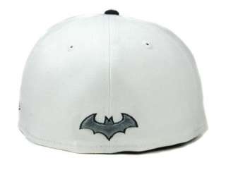 NEW ERA 59FIFTY BATMAN OFFICIAL DEATH CREST WHITE BLACK CUSTOM FITTED 