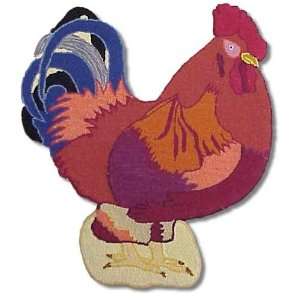  ZI Applique II Theme Rooster shaped area rugs (PLEASE 
