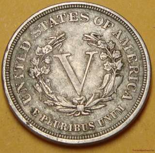 1883 V Liberty Barber Nickel Almost Uncirculated AU Coin #A7794 High 