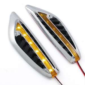  Amber Lens LED Roadster Coupe Turbo Racing Car SUV Truck Air Hood 
