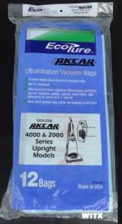 12 Genuine Riccar EcoPure 4000 2000 Vacuum Bags also fits Simplicity 