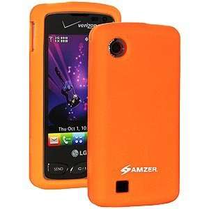   Jelly Case   Orange For LG Chocolate Touch VX8575 Flexi grip Pattern