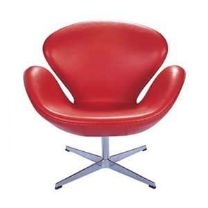   Fine Mod Imports FMI1144 Red Swan Leather Accent Chair