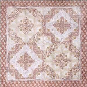  Michael Miller Latte Log Cabin Quilt Kit Top Only By The 