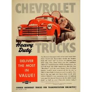   Chevy Heavy Duty Logging Truck GM   Original Print Ad
