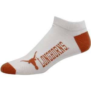  Texas Longhorns White Logo & Name Ankle Socks Sports 