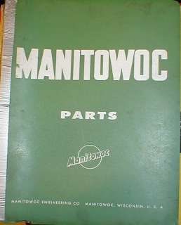 Manitowoc 2000 Crane Parts Catalog Manual Book  