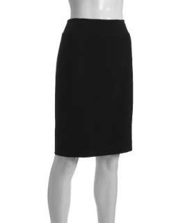Tahari black stretch woven Sophie pencil skirt   