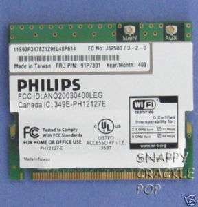 Philips IBM Thinkpad Mini PCI Wireless Card 91P7301  