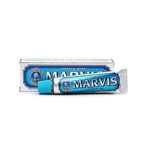 Marvis Travel Sized Toothpaste, Aquatic Mint 1.29 oz (25 ml) (Qunatity 